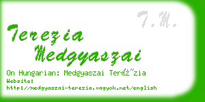 terezia medgyaszai business card